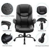 Yaheetech Faux Leather Executive Office Chair Big and Tall Computer Desk Chair - N/A