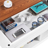 Yaheetech Lift Top Dining Coffee Table with Hidden Storage and Shelves