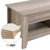 Yaheetech Lift Top Dining Coffee Table with Hidden Storage and Shelves