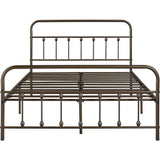 Yaheetech Classic Iron Platform Bed with High Headboard and Footboard Strong Metal-Framed Bed