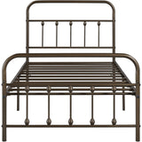 Yaheetech Classic Iron Platform Bed with High Headboard and Footboard Strong Metal-Framed Bed