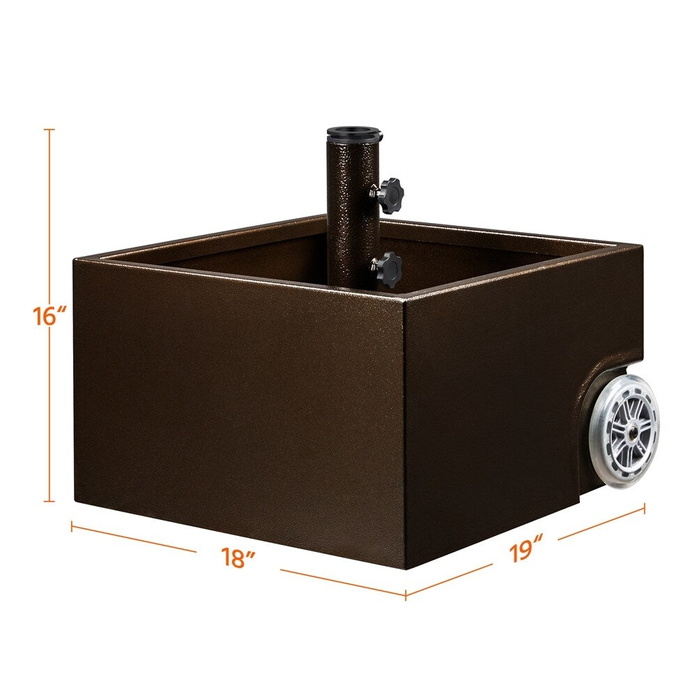 Yaheetech Portable Metal Umbrella Base Stand with Fillable Planter