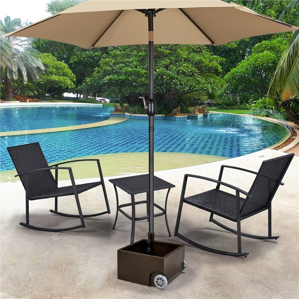 Yaheetech Portable Metal Umbrella Base Stand with Fillable Planter