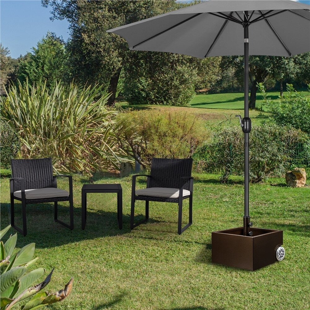 Yaheetech Portable Metal Umbrella Base Stand with Fillable Planter