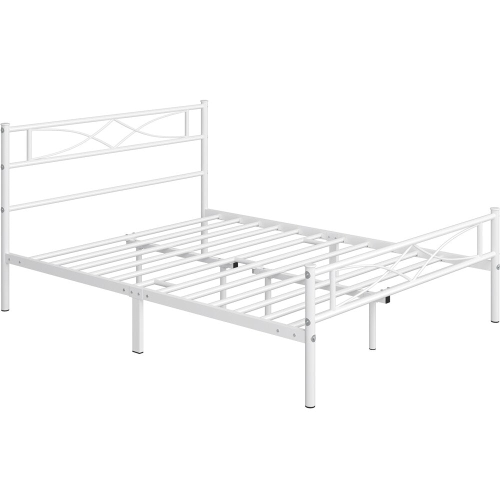 Yaheetech Simple Metal Platform Bed Frame with Curved Design Headboard and Footboard