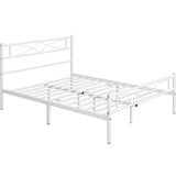Yaheetech Simple Metal Platform Bed Frame with Curved Design Headboard and Footboard