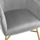 Yaheetech Velvet fabric Accent Chair Upholstered Dining Chair