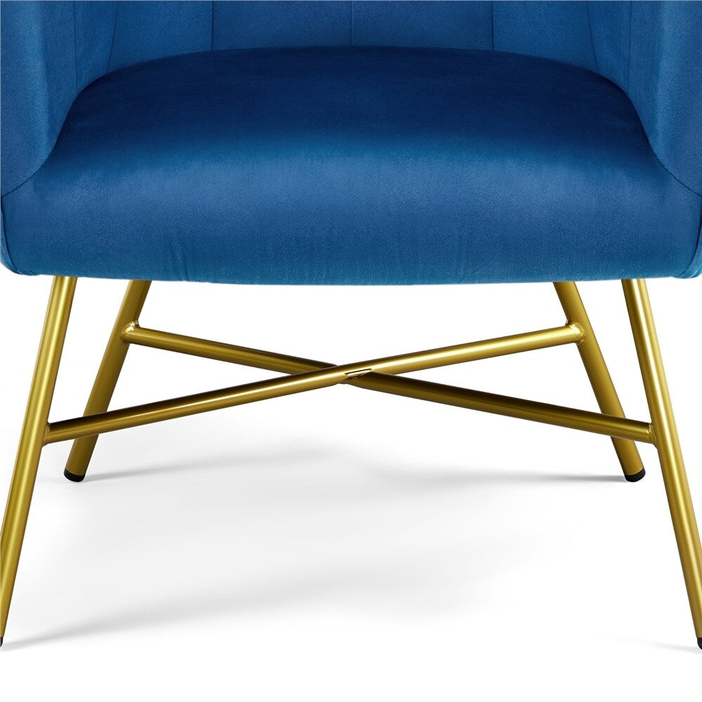 Yaheetech Velvet fabric Accent Chair Upholstered Dining Chair