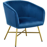 Yaheetech Velvet fabric Accent Chair Upholstered Dining Chair