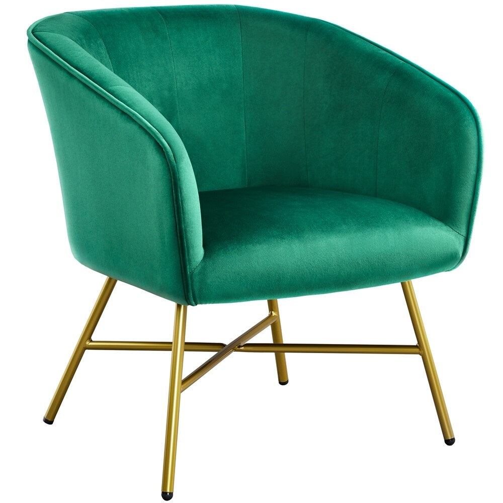 Yaheetech Velvet fabric Accent Chair Upholstered Dining Chair