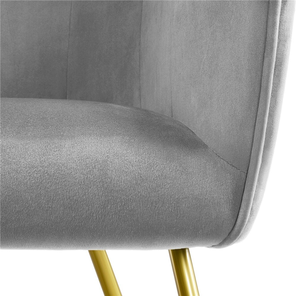 Yaheetech Velvet fabric Accent Chair Upholstered Dining Chair
