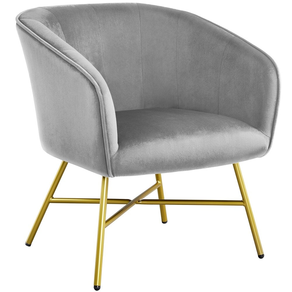 Yaheetech Velvet fabric Accent Chair Upholstered Dining Chair