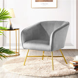 Yaheetech Velvet fabric Accent Chair Upholstered Dining Chair