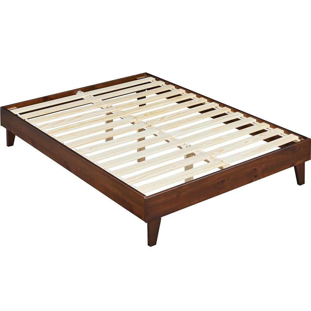 Yaheetech Wood Bed Frame Wooden Platform Bed Frame with Wood Slat Support