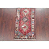 Yalameh Tribal Geometric SouthWestern Handmade Wool Persian Rug - 9'7" x 2'9" Runner