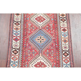 Yalameh Tribal Geometric SouthWestern Handmade Wool Persian Rug - 9'7" x 2'9" Runner