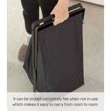 Yamazaki Home Laundry Hamper, Steel, 10.9 gallons, 45 liters, Holds 11 lbs, Collapsible - L 14.17 x W 11.81 x H 25.2 inches