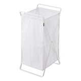 Yamazaki Home Laundry Hamper, Steel, 10.9 gallons, 45 liters, Holds 11 lbs, Collapsible - L 14.17 x W 11.81 x H 25.2 inches