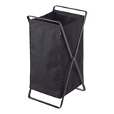 Yamazaki Home Laundry Hamper, Steel, 10.9 gallons, 45 liters, Holds 11 lbs, Collapsible - L 14.17 x W 11.81 x H 25.2 inches