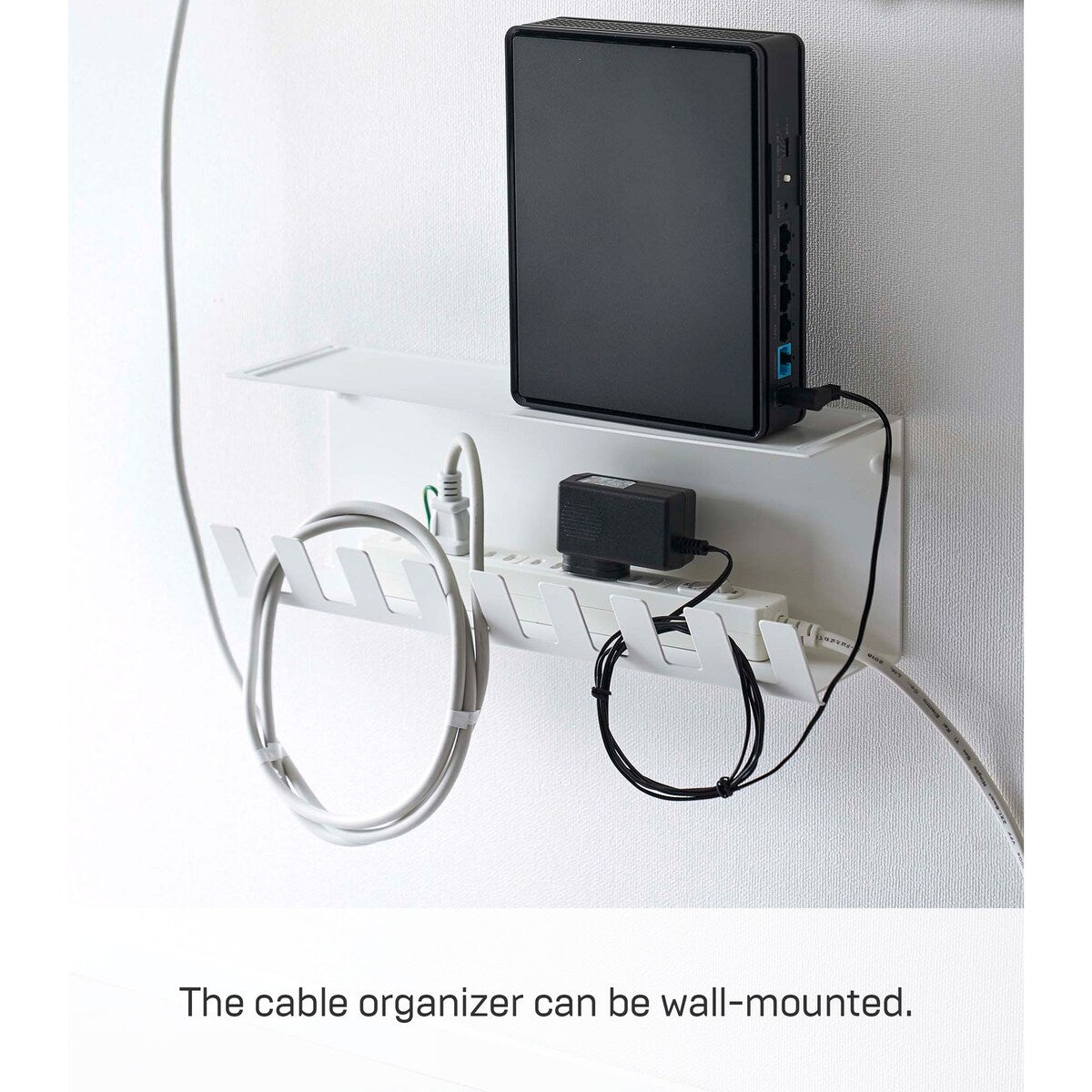 Yamazaki Home Under-Desk Cable Organizer, Steel - L 4.1 x W 13.4 x H 4.7 inches