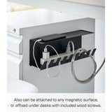 Yamazaki Home Under-Desk Cable Organizer, Steel - L 4.1 x W 13.4 x H 4.7 inches