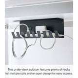 Yamazaki Home Under-Desk Cable Organizer, Steel - L 4.1 x W 13.4 x H 4.7 inches