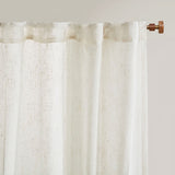 Yarn Dye Sheer Curtain Panel Pair(2 Pcs Window Panels)