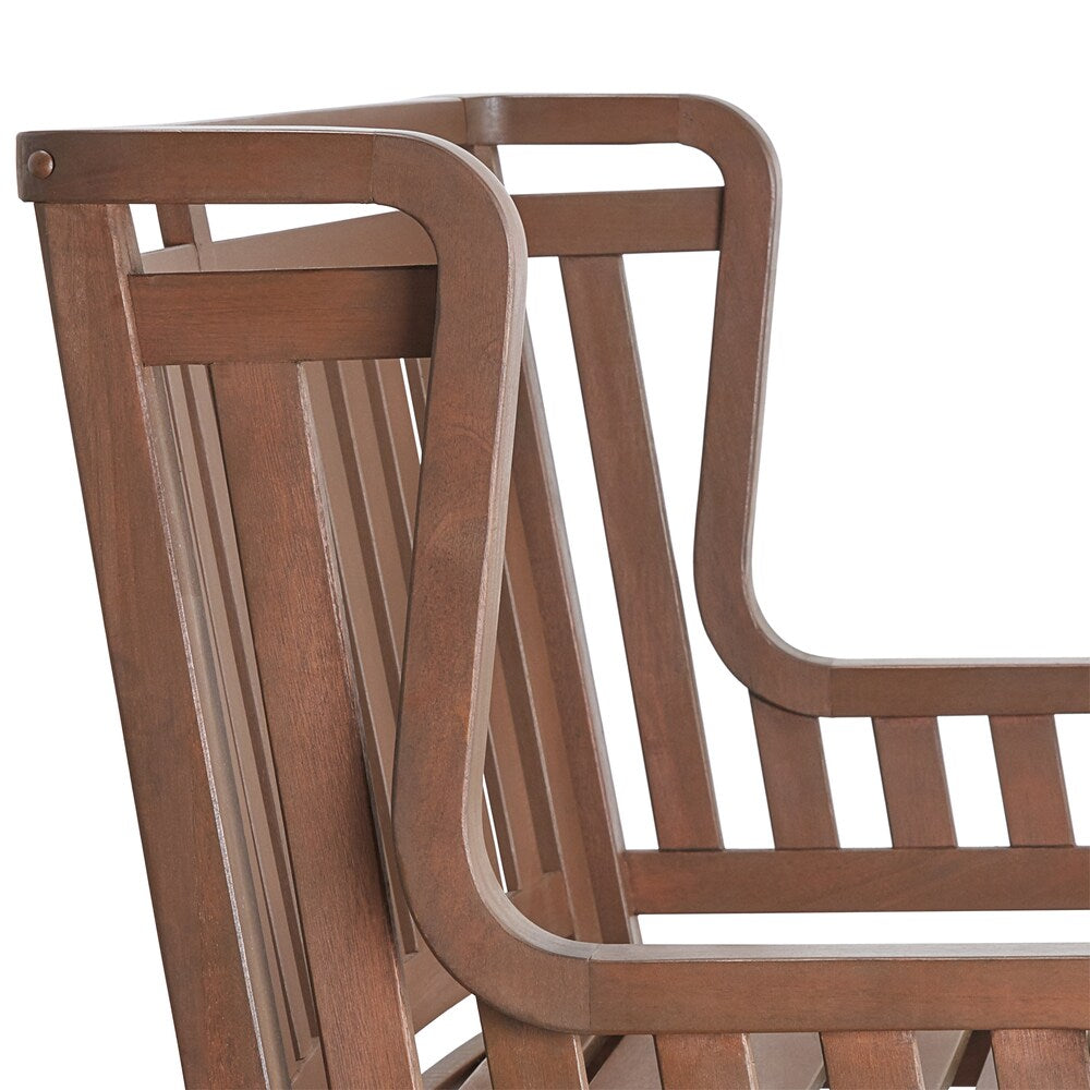 Yasawa Wood Outdoor High Back Garden Bench iNSPIRE Q Oasis