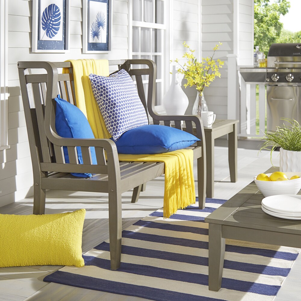 Yasawa Wood Outdoor High Back Garden Bench iNSPIRE Q Oasis