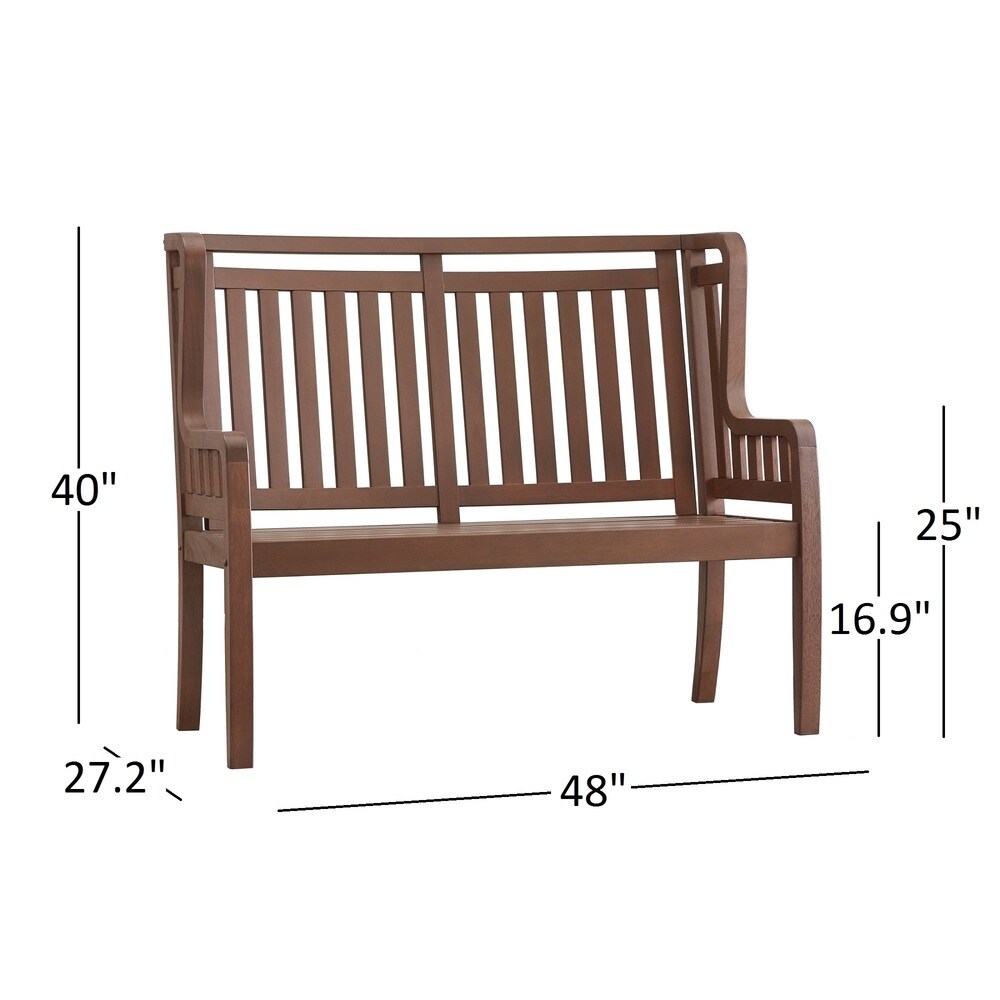 Yasawa Wood Outdoor High Back Garden Bench iNSPIRE Q Oasis