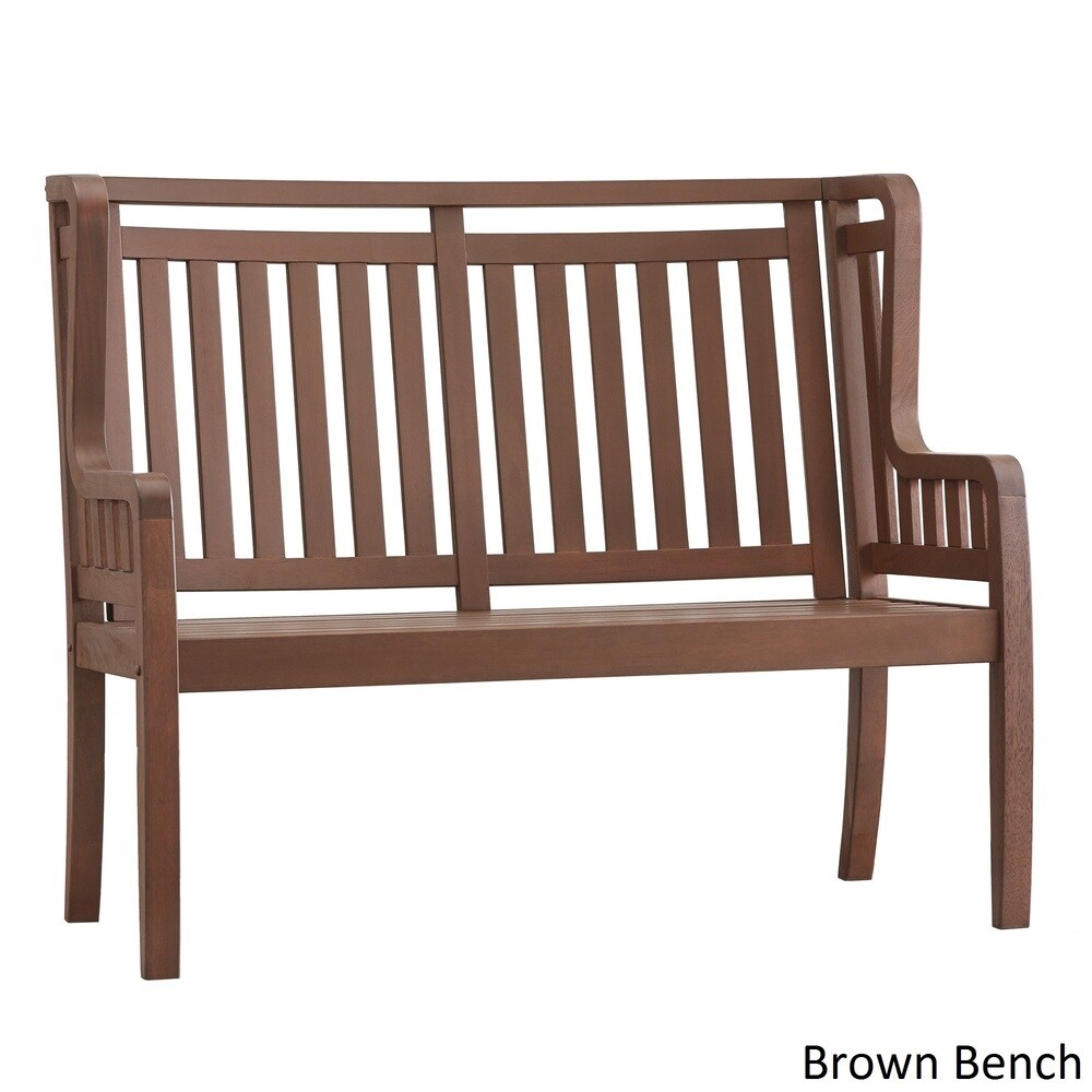 Yasawa Wood Outdoor High Back Garden Bench iNSPIRE Q Oasis