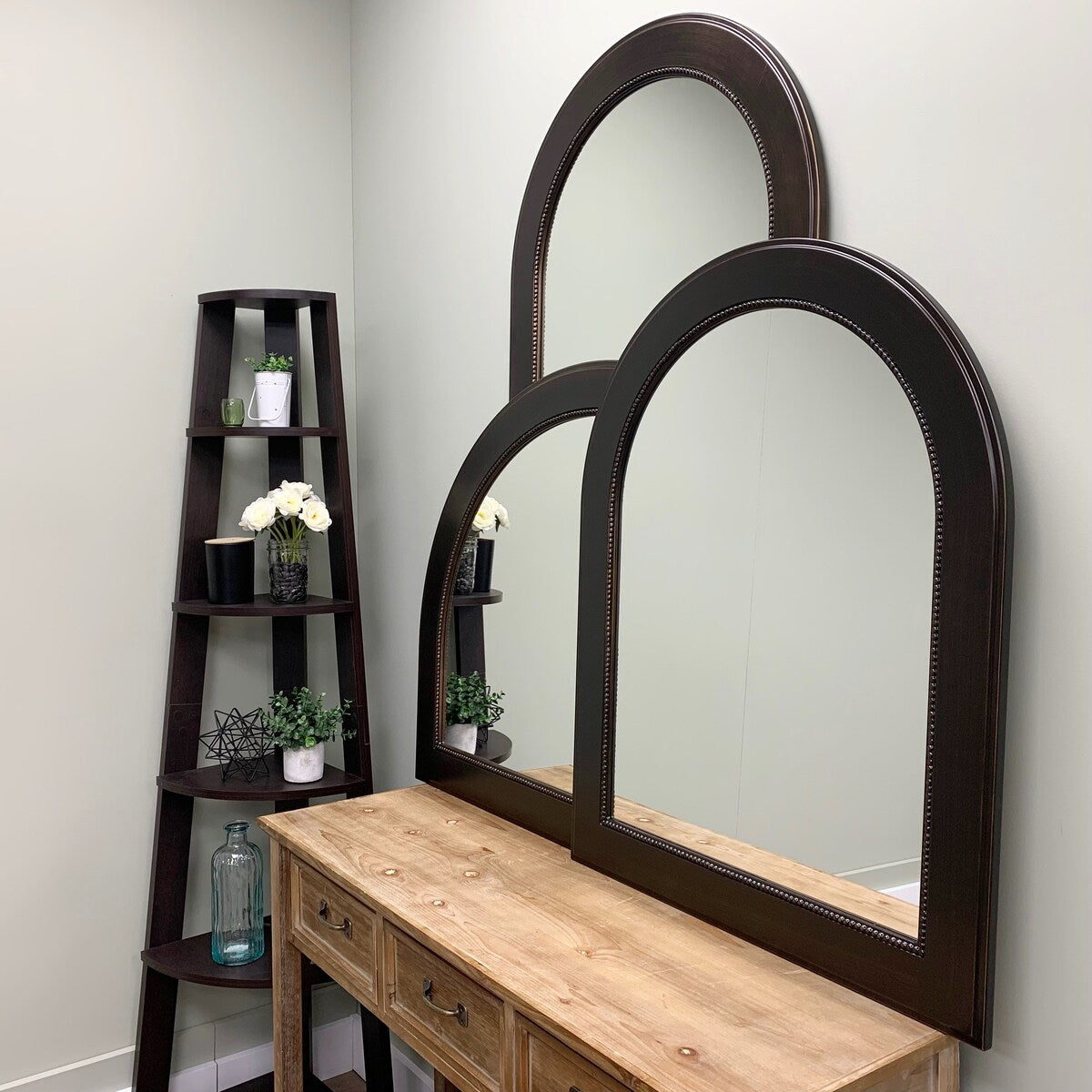 Yates Framed Vanity Mirror - Crescent Cathedral - 28.4x36.4