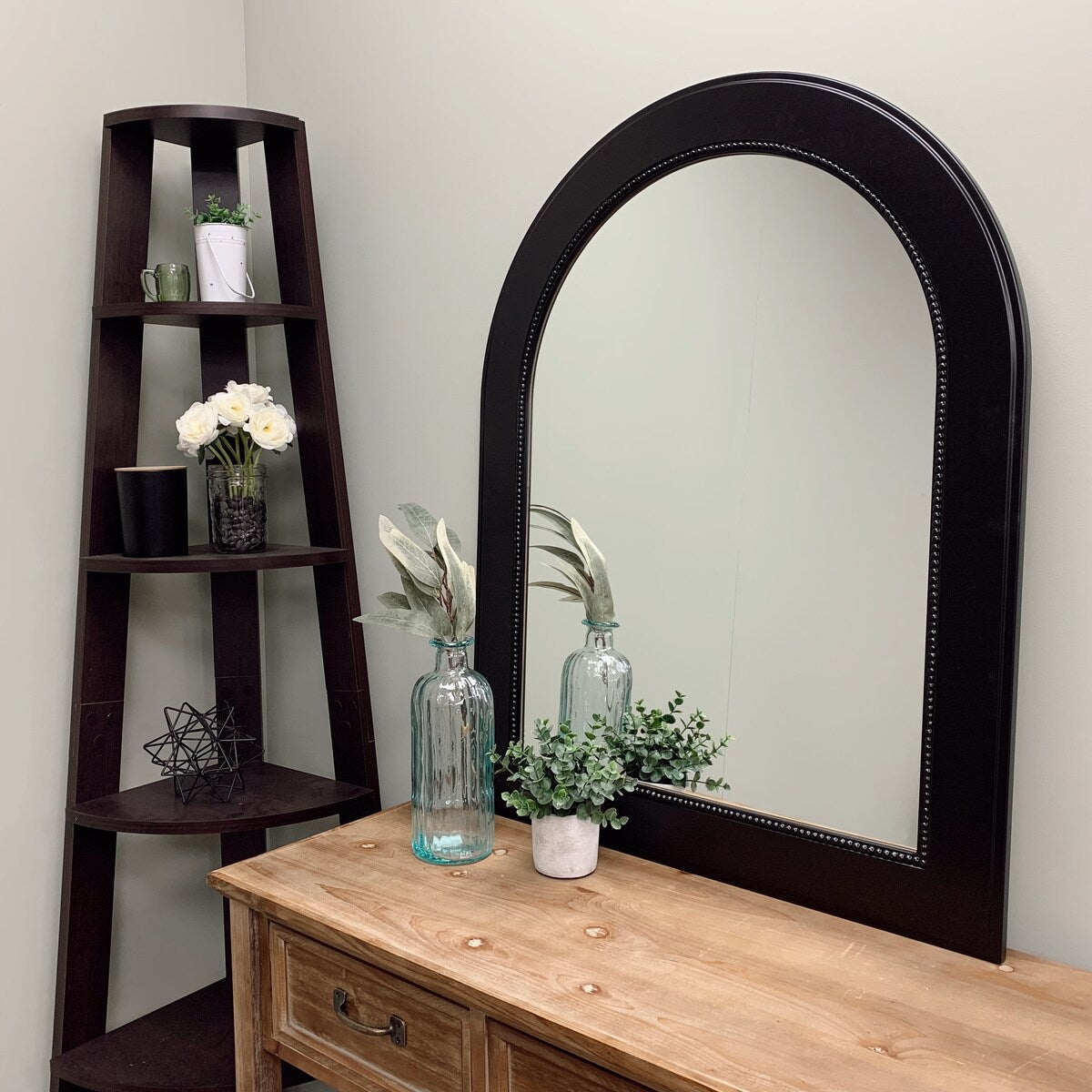 Yates Framed Vanity Mirror - Crescent Cathedral - 28.4x36.4