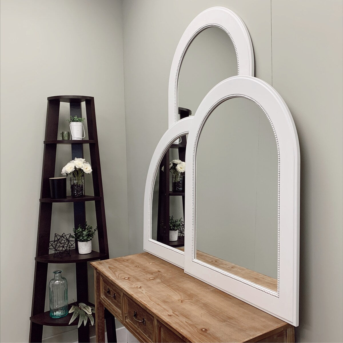 Yates Framed Vanity Mirror - Crescent Cathedral - 28.4x36.4
