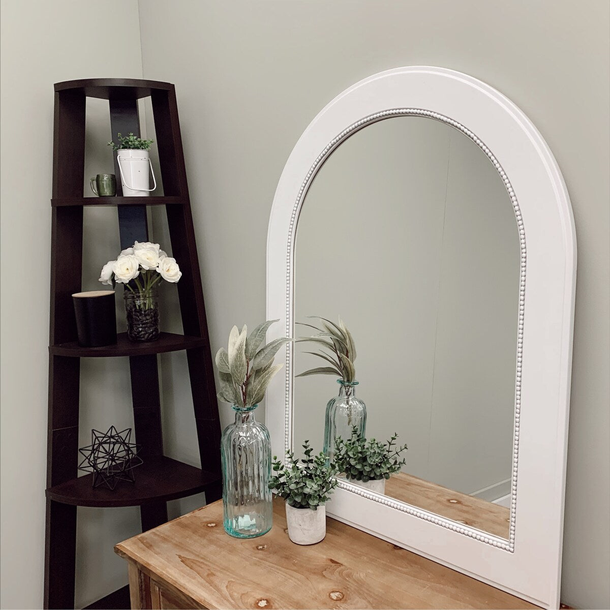 Yates Framed Vanity Mirror - Crescent Cathedral - 28.4x36.4