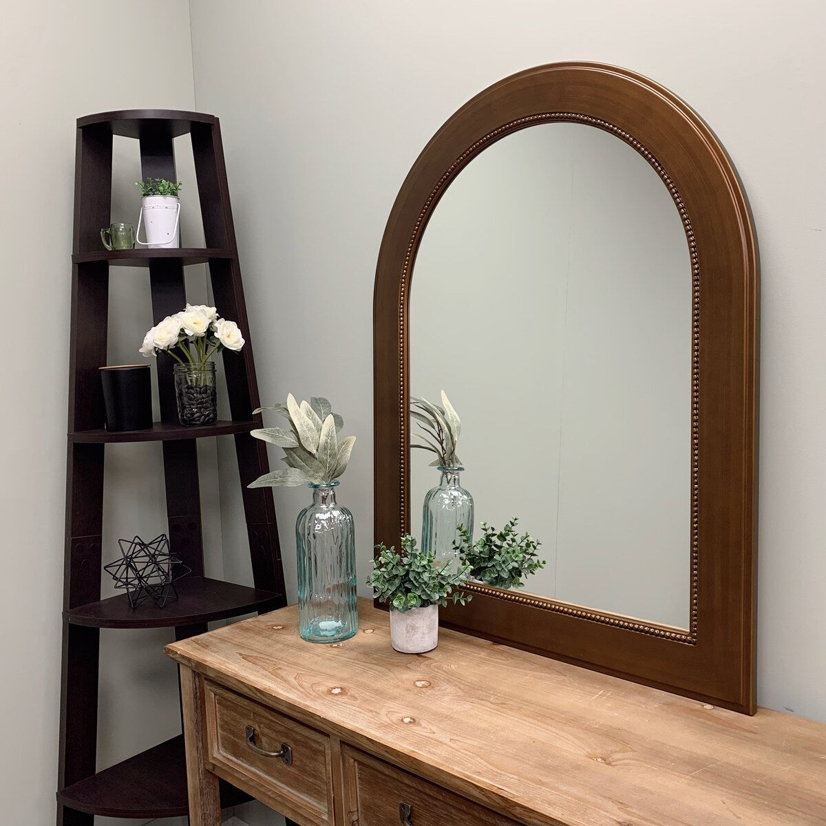 Yates Framed Vanity Mirror - Crescent Cathedral - 28.4x36.4