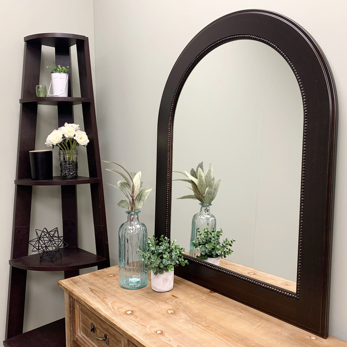 Yates Framed Vanity Mirror - Crescent Cathedral - 28.4x36.4