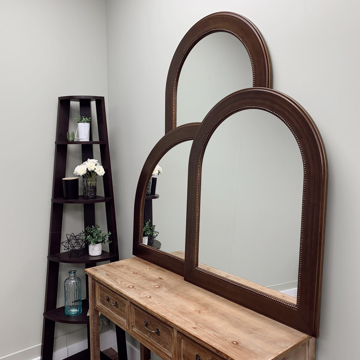 Yates Framed Vanity Mirror - Crescent Cathedral - 28.4x36.4