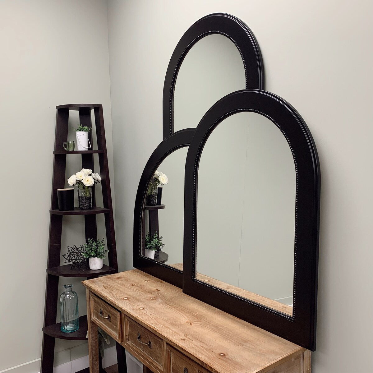 Yates Framed Vanity Mirror - Crescent Cathedral - 28.4x36.4