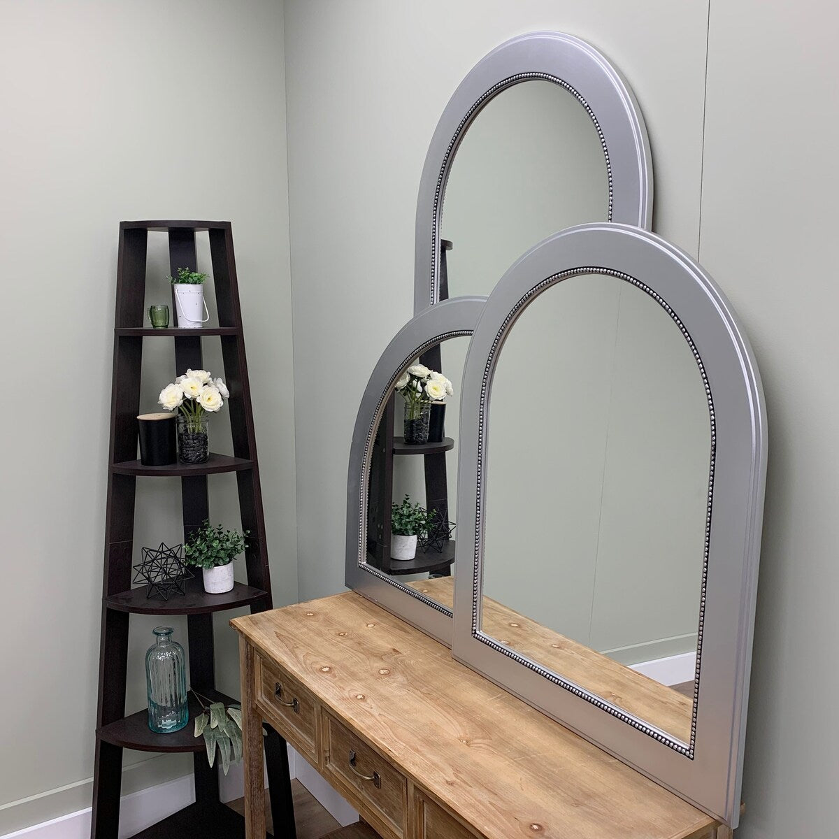 Yates Framed Vanity Mirror - Crescent Cathedral - 28.4x36.4
