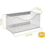 Ybm Home Wire Mesh Magnetic Storage Basket, Trash Caddy, Office Supply Organizer Silver 11 in. L x 5.5 in. W x 5 in. H 2 Pack