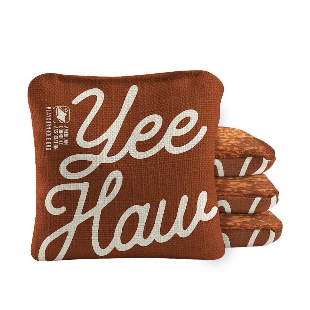 Yee Haw Orange Dual Sided Cornhole Bags