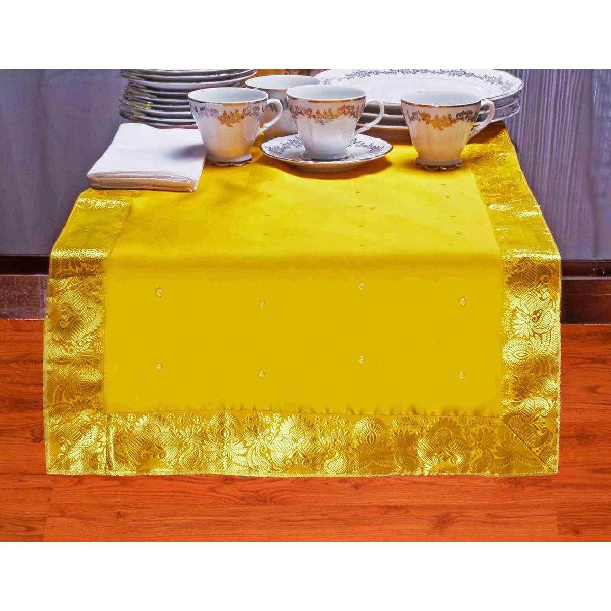 Yellow - Hand Crafted Table Runner (India)