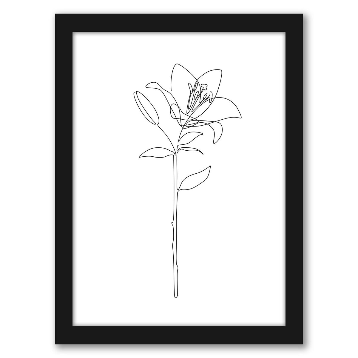 Yellow Femme Line Art by Explicit Design - 8 Piece Black Framed Art Set - Americanflat - 8" X 10"