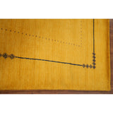 Yellow Gold Gabbeh Indian Area Rug Handmade Wool Carpet - 5'8"x 7'8"