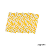 Handmade Yellow Trellis Table Linens (India)