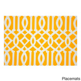 Handmade Yellow Trellis Table Linens (India)