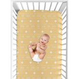 Yellow Tribal Mudcloth Fitted Crib Sheet Mustard Orange White Woodland Bohemian Southwest Geometric Arrow Gender Neutral Aztec
