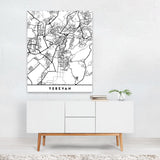 Yerevan Armenia Maps Coordinates Urban Art Print/Poster