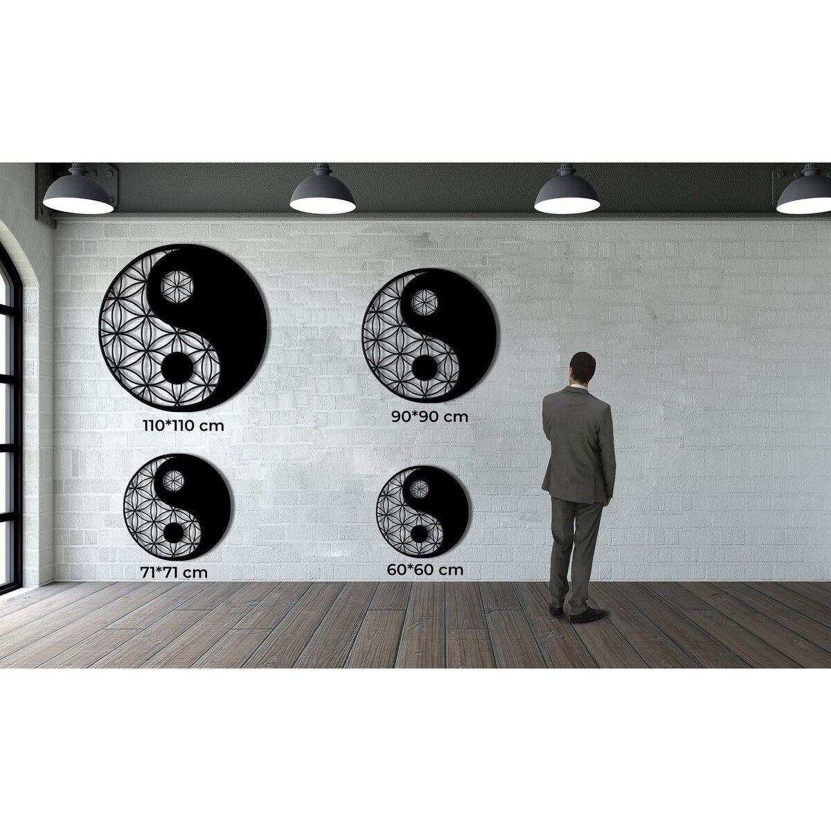 Yin Yang Metal Wall Decor for Home and Outside